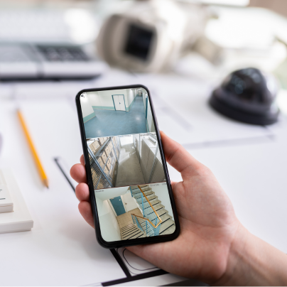 Palm Springs security camera feed on cell phone